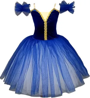 JEATHA Kids Girls Sleeveless Velvet Camisole Skirted Leotard Ballet Dress Swan Lake Tutu Ballerina Costumes