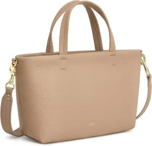 Kattee Leather Purses for Women, Small Crossbody Bags for Women, Top Handle Tote Handbags with Zipper Closure