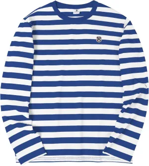 KESIHAN Men's Casual Striped Shirts Crewneck Long Sleeve Basic T-Shirt Basic Daily Work Stripe Tee Tops