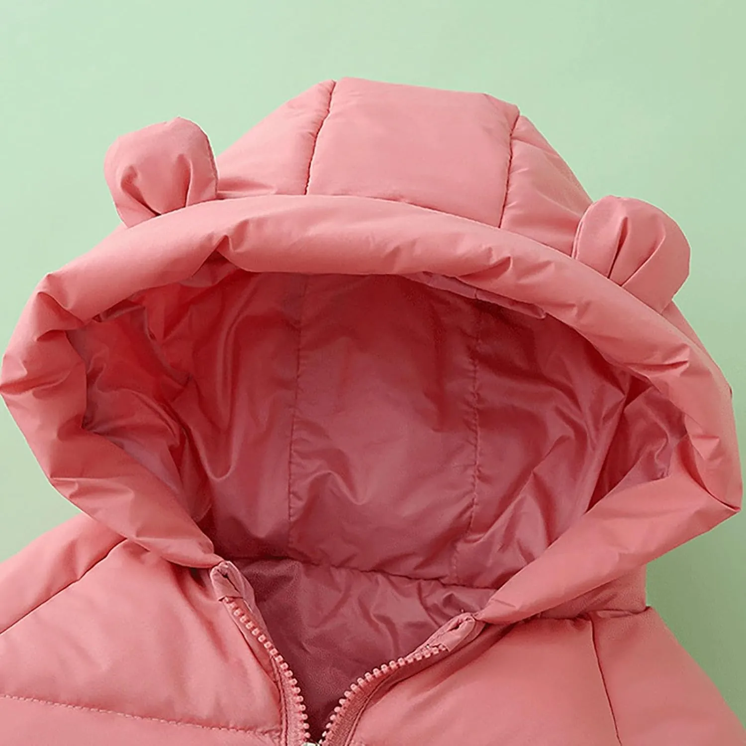 Kids Toddler Baby Girls Winter Warm Thick Solid Cotton Long Sleeve Padded Jacket Coat Clothes Girls Winter Coat