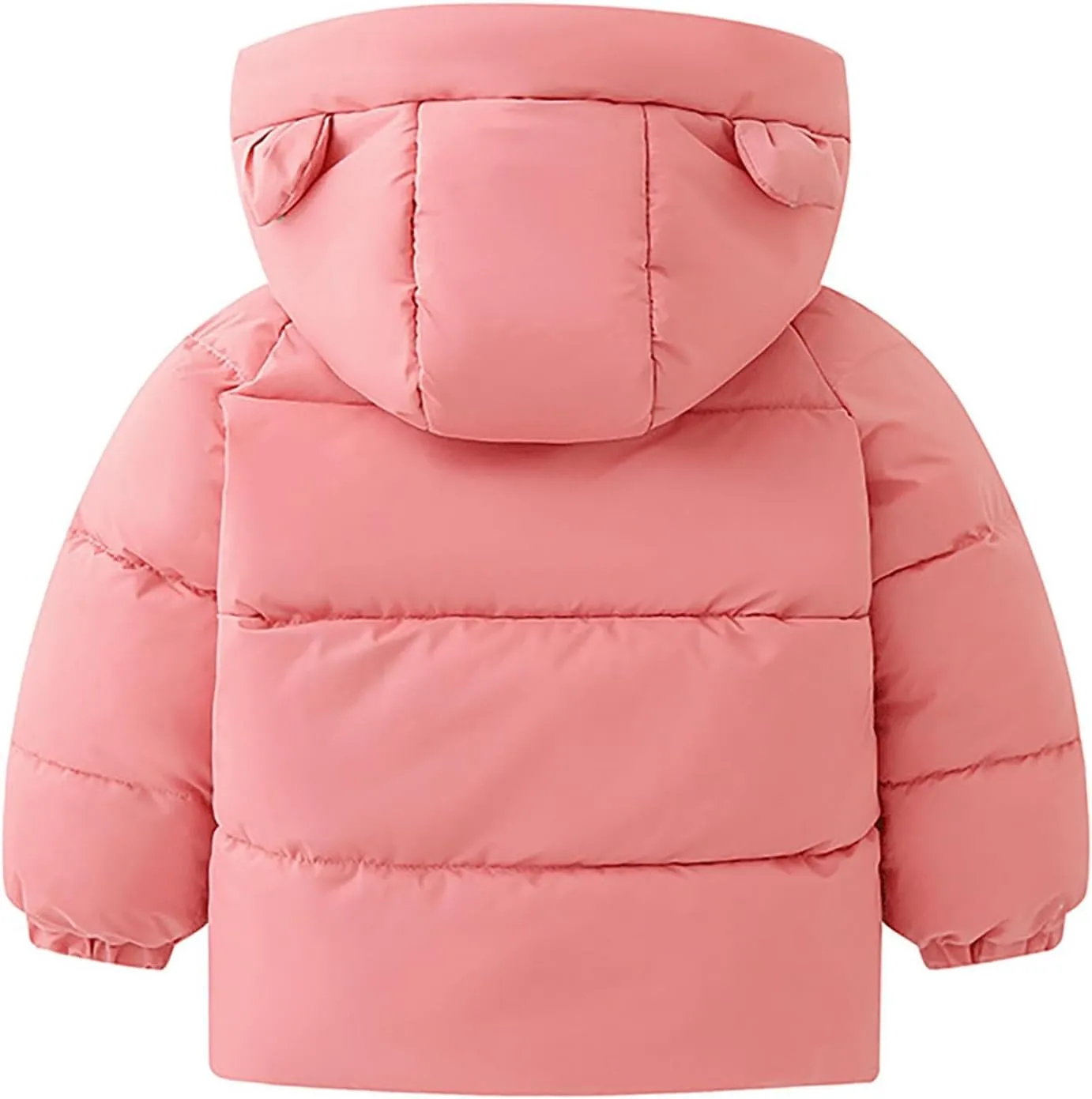 Kids Toddler Baby Girls Winter Warm Thick Solid Cotton Long Sleeve Padded Jacket Coat Clothes Girls Winter Coat
