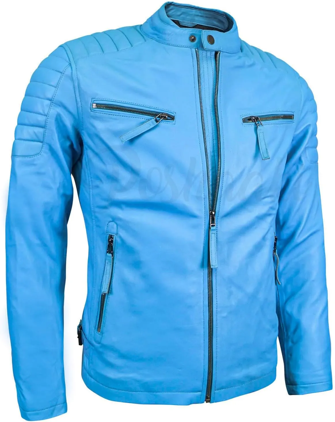 Leather Jacket Men - Stylish Cafe Racer for Men | Men's Leather Jacket Jacket for Comfort & Durability