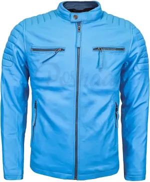 Leather Jacket Men - Stylish Cafe Racer for Men | Men's Leather Jacket Jacket for Comfort & Durability