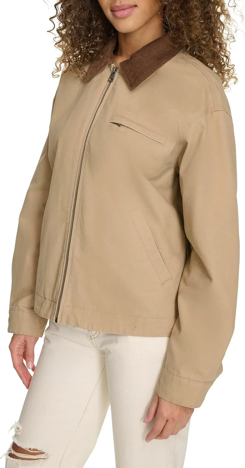 Levi's Women's Zip Up Utility Jacket with Collar