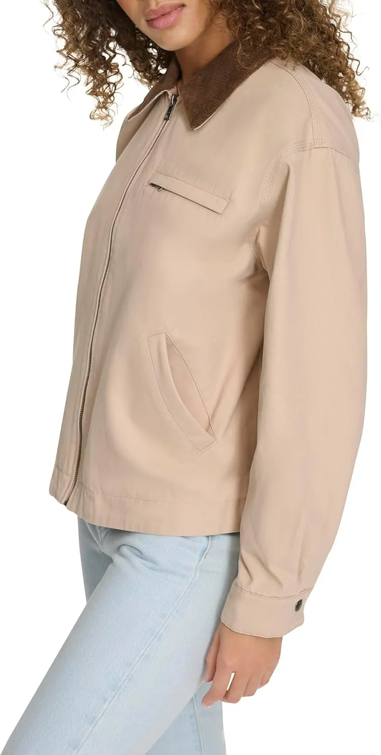 Levi's Women's Zip Up Utility Jacket with Collar