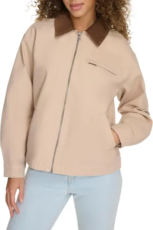 Levi's Women's Zip Up Utility Jacket with Collar