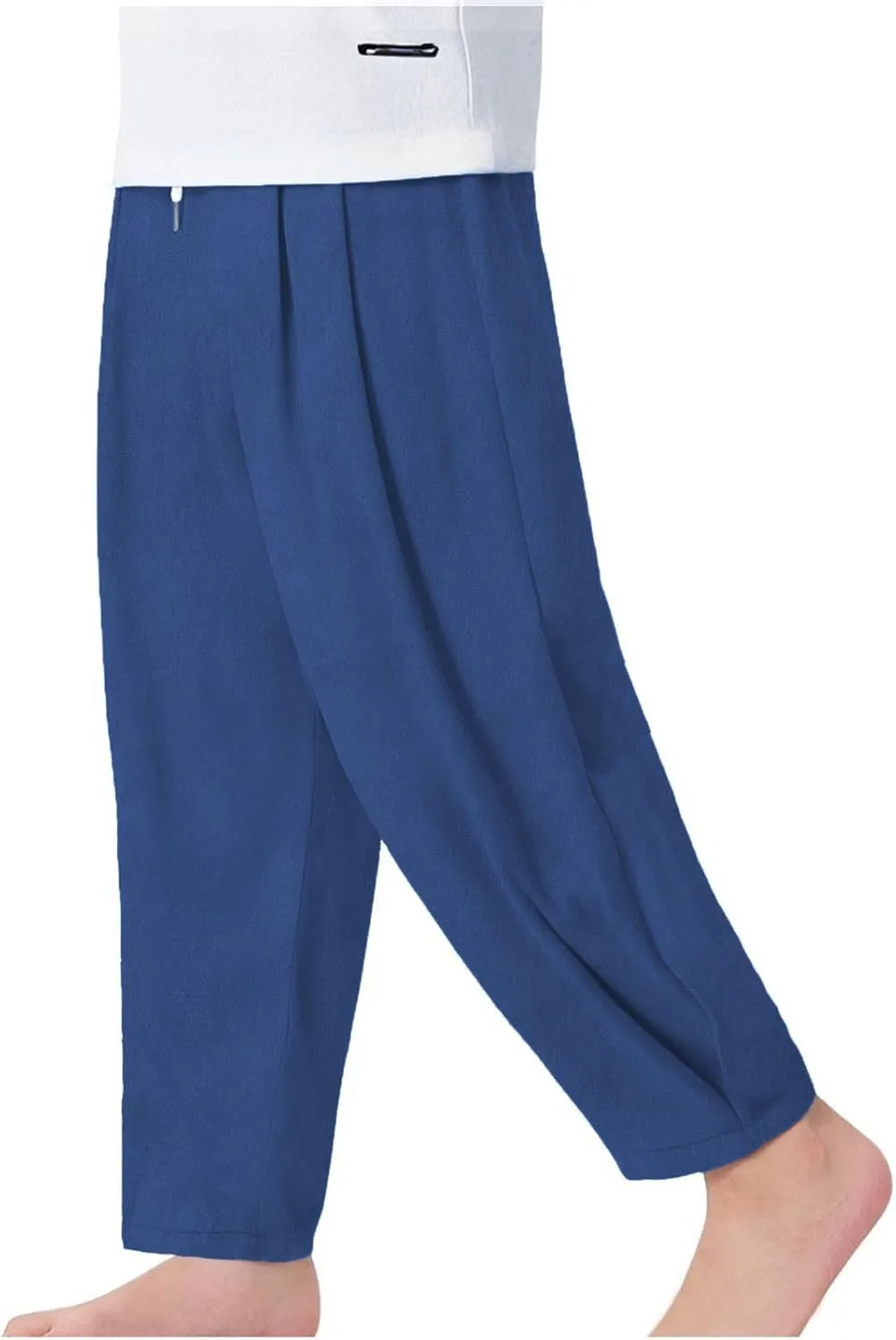 Linen Pants for Girls Summer Casual Loose Lightweight Solid Harem Pants Kids Drawstring Wide Leg Trousers with Pocket