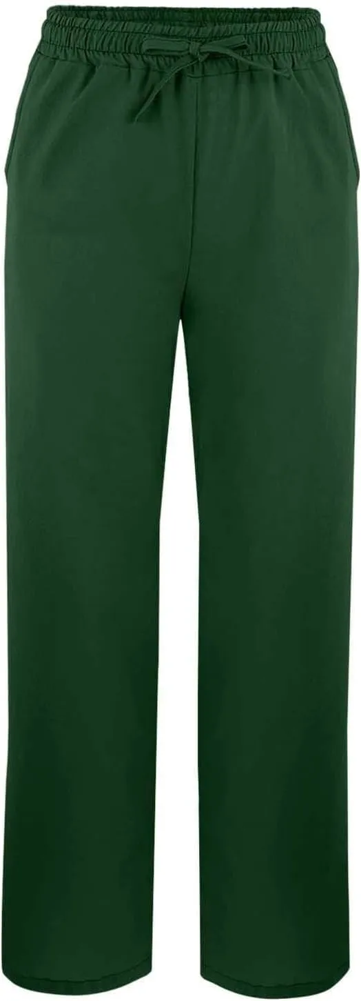 Linen Pants Women Drawstring Elastic High Waisted Bottom Side Split Lounge Pants with Pockets Summer Casual Beach Pants