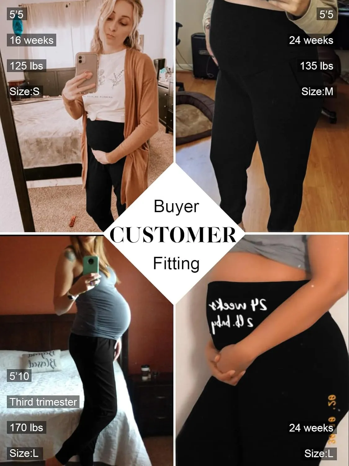 Liu & Qu Maternity Women's Casual Pants Stretchy Comfortable Lounge Pants