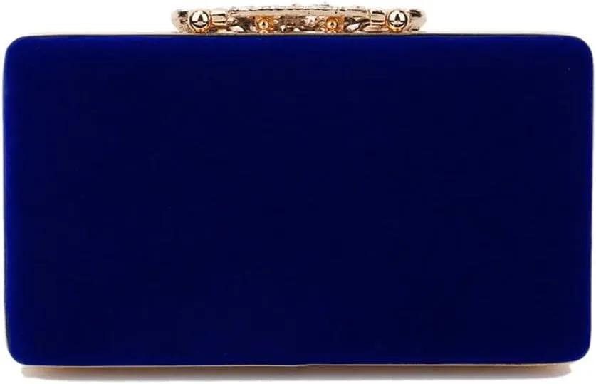 Luxury Rhinestone Bow Clutch, Velvet Women's Evening Bag, Elegant Party Purse for Dinners/Balls/Weddings