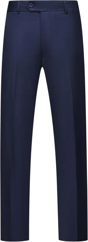 MAGE MALE Men's Classic Fit Dress Pants Flat Front Straight Formal Pants Wrinkle Free Expandable Waist Suit Pants