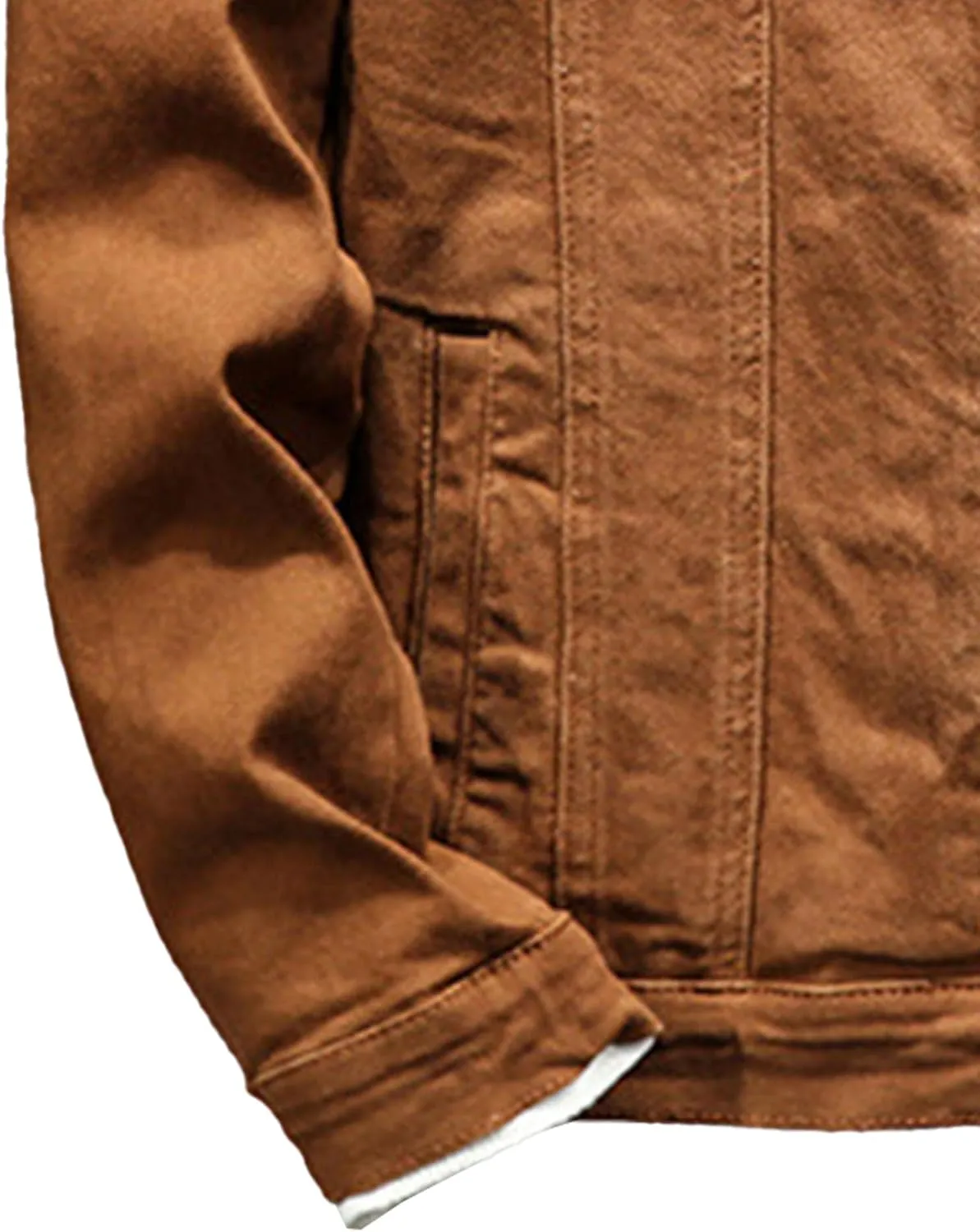 Maiyifu-GJ Mens Distressed Denim Jacket Casual Slim Fit Jean Jacket Button Front Washed Jean Trucker Jacket