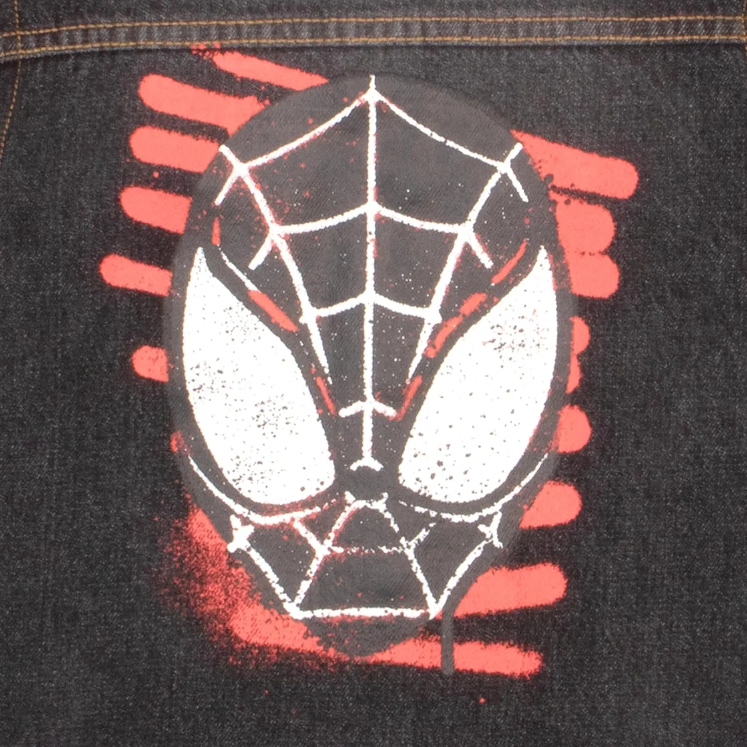 Marvel Spiderman Jean Jacket with Hoodie Spider-Man Miles Morales Denim Jacket for Little and Big Kid Boys Fashion Jacket