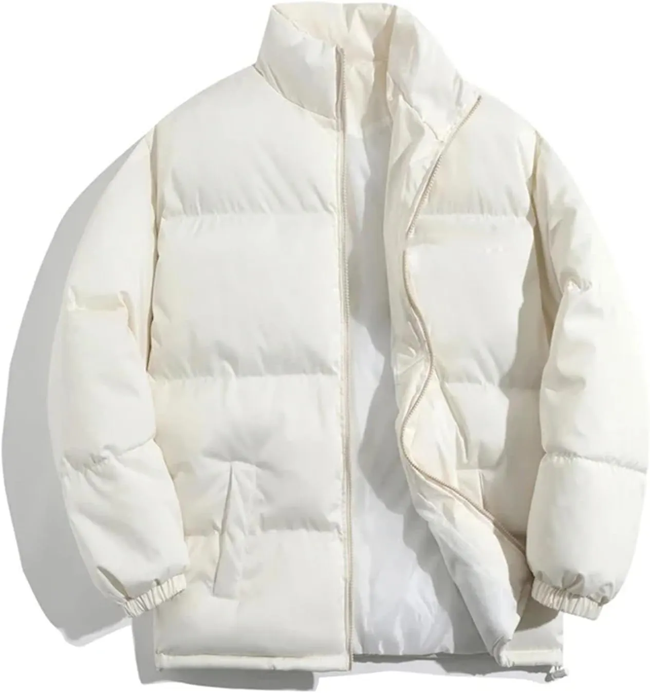 Men Cotton Padded Warm Parkas Winter Stand Collar Waterproof Mens Jacket Puffer Coat