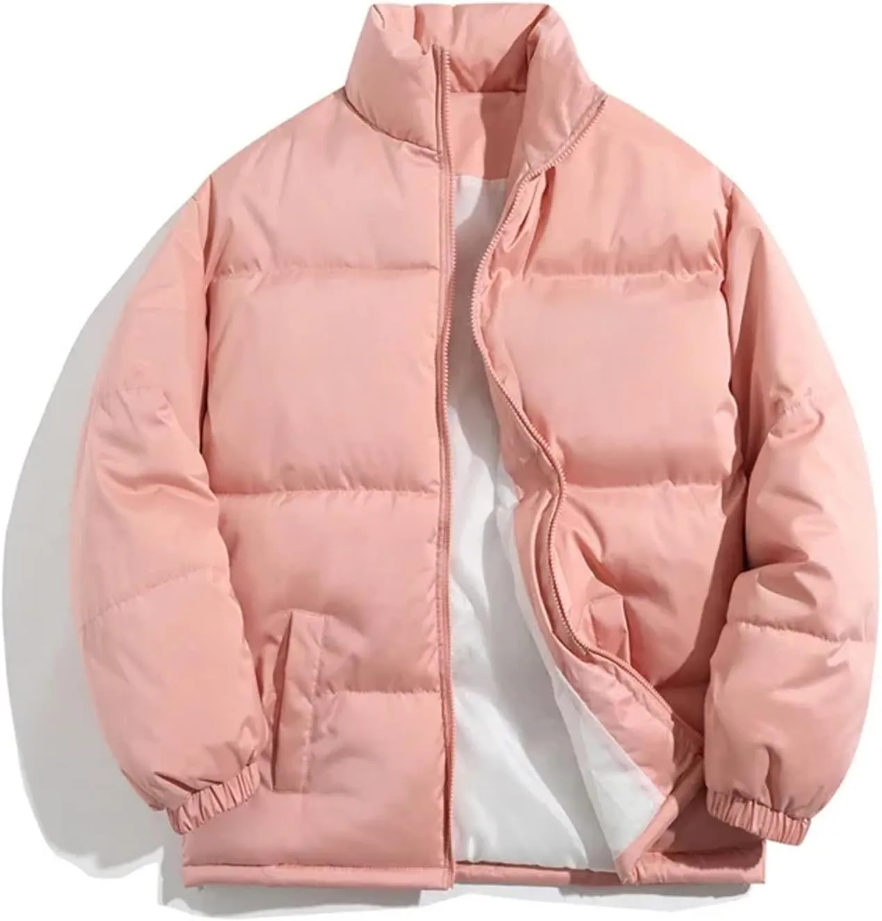 Men Cotton Padded Warm Parkas Winter Stand Collar Waterproof Mens Jacket Puffer Coat