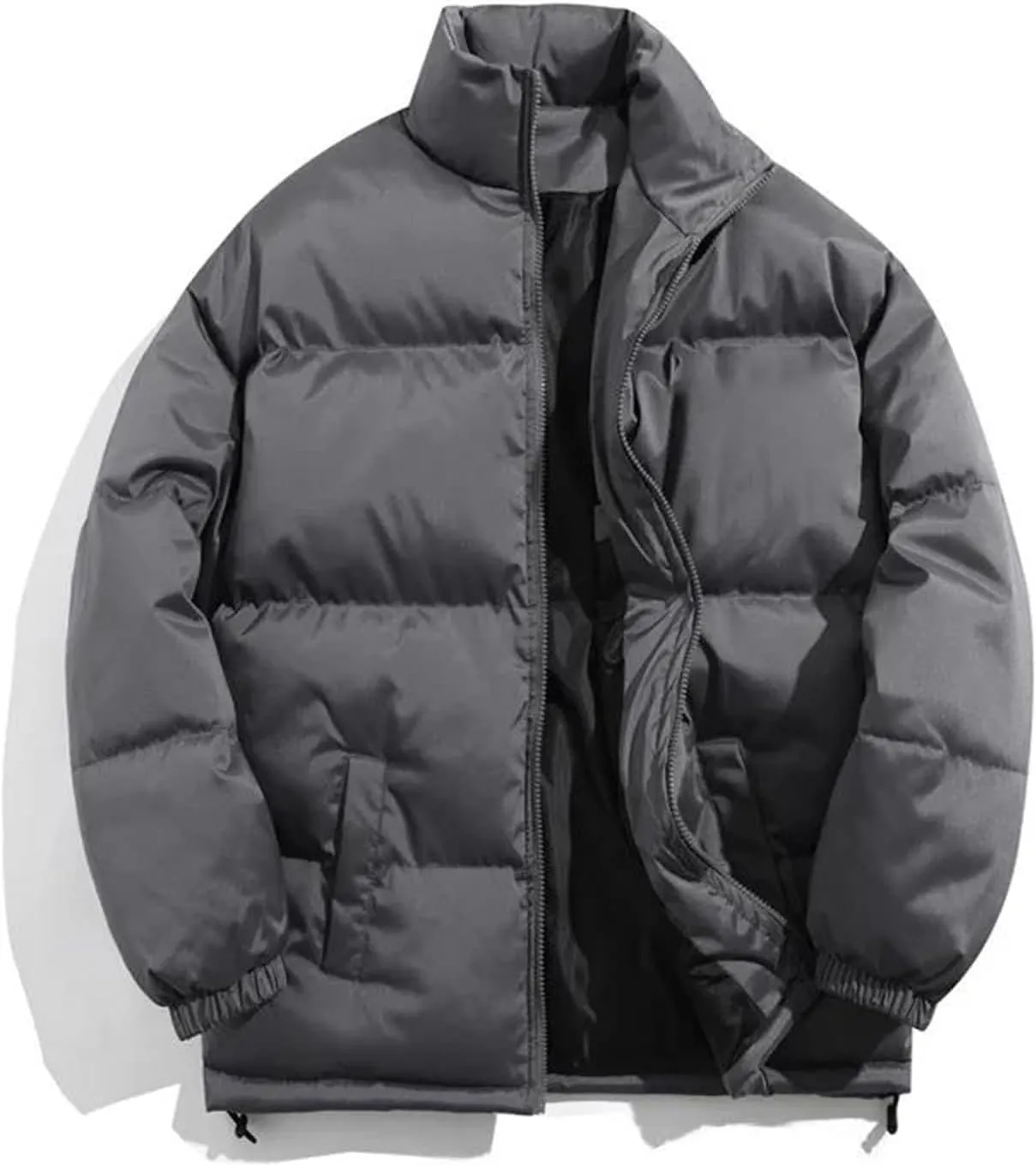 Men Cotton Padded Warm Parkas Winter Stand Collar Waterproof Mens Jacket Puffer Coat