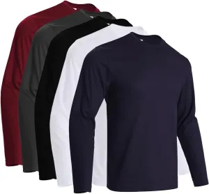 Men Long Sleeve T Shirts Athletic Lightweight for Running Workout Gym Summer Quick Dry Tee Casual Crew Neck Tops
