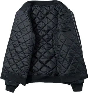 Men Spring Winter Dragon Embroidery Jacket Thick Warm Cotton Padded Pilot Coat Baseball Jacket