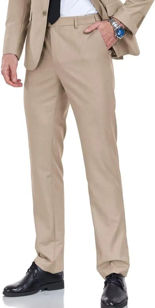 Men's Dress Pants Slim Fit Black Navy Dress Pants Trousers for Men Formal Suit Pants Casual Slacks