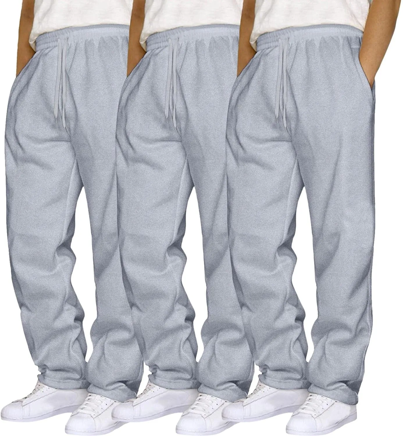Mens Hip Hop Pants Casual Solid Color Track Cuff Lace Up Workout Pants with Pocket Pcs Pants for Man