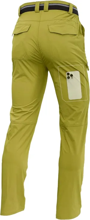 Men's Lightweight Hiking Cargo Pants Waterproof Quick Dry Travel Fishing Climbing Work Outdoor Pants
