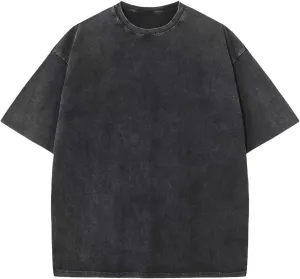 Men's Oversized Cotton T-Shirts Loose Fit Vintage Washed Tee Unisex Short Sleeve Casual Shirts Tops