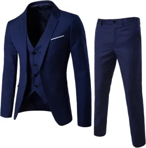 Men'S Suit Slim 3 Suit Business Wedding Party Jacket Vest & Pants Coat Shorts Men Travel Blazer for Men Wrinkle Suit