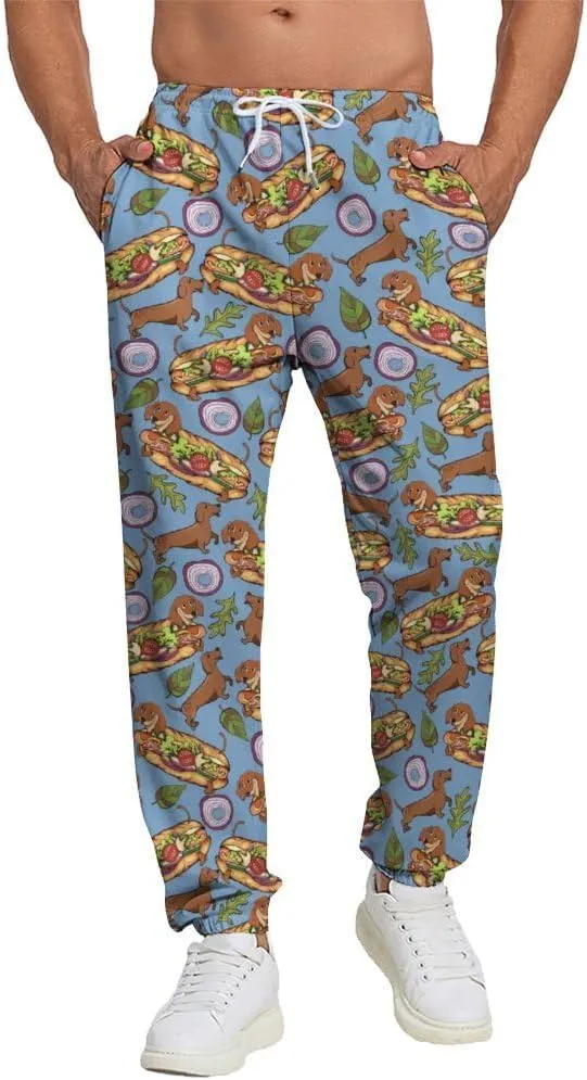 Men's Sweatpants Jogging Pants Drawstring Baggy Pants Trousers with Pocket