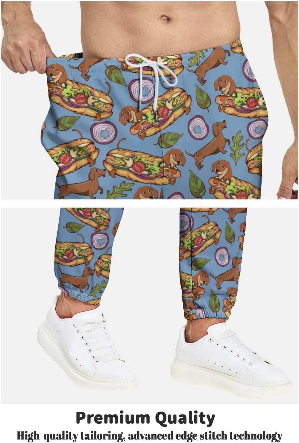 Men's Sweatpants Jogging Pants Drawstring Baggy Pants Trousers with Pocket