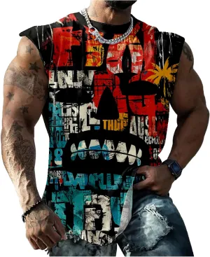 Mexico Gym Shirts Men Graphic Tank Top Mens Sleeveless Quick Dry Cool Crew Neck 3D Design Workout Funny Tee
