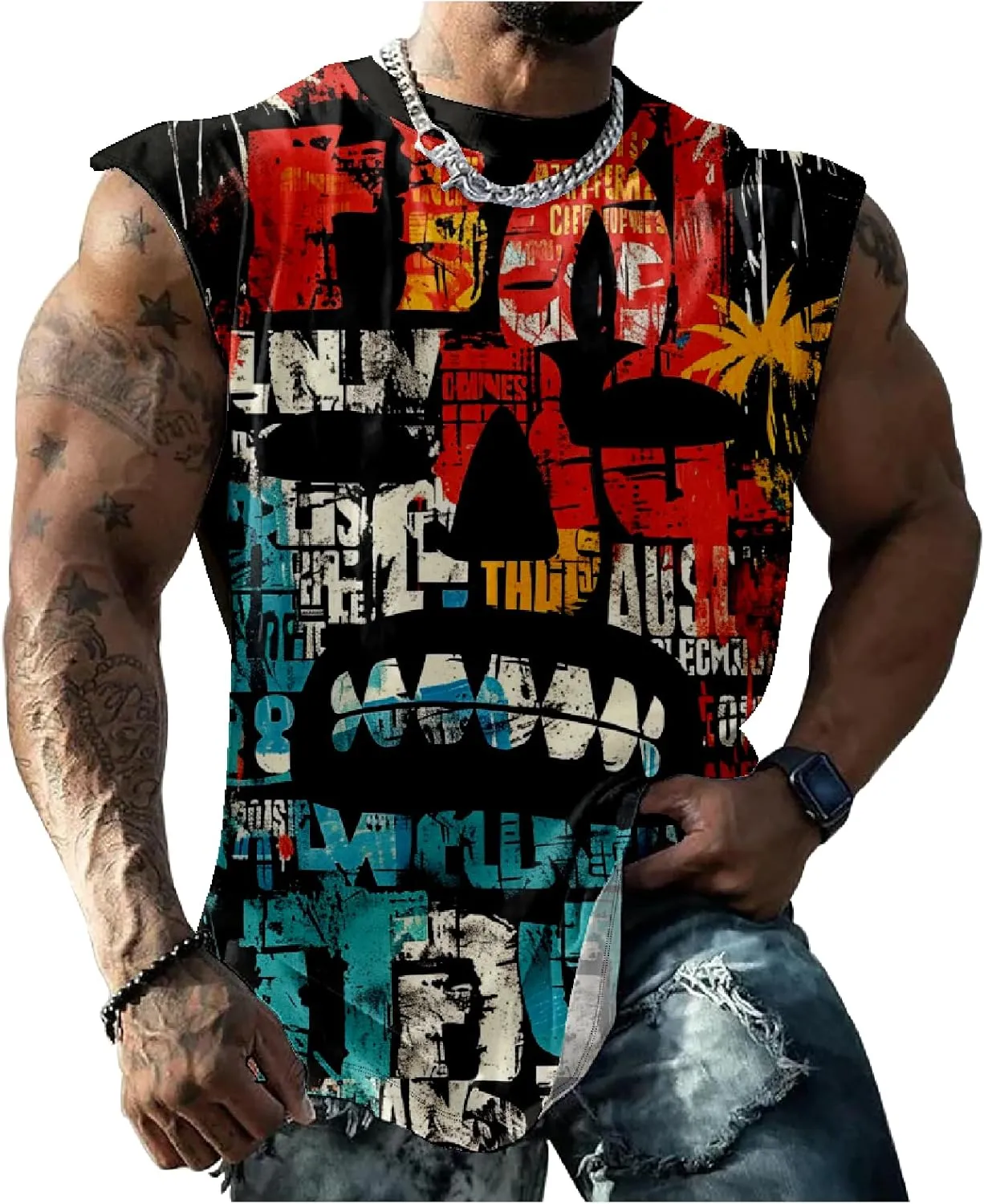 Mexico Gym Shirts Men Graphic Tank Top Mens Sleeveless Quick Dry Cool Crew Neck 3D Design Workout Funny Tee
