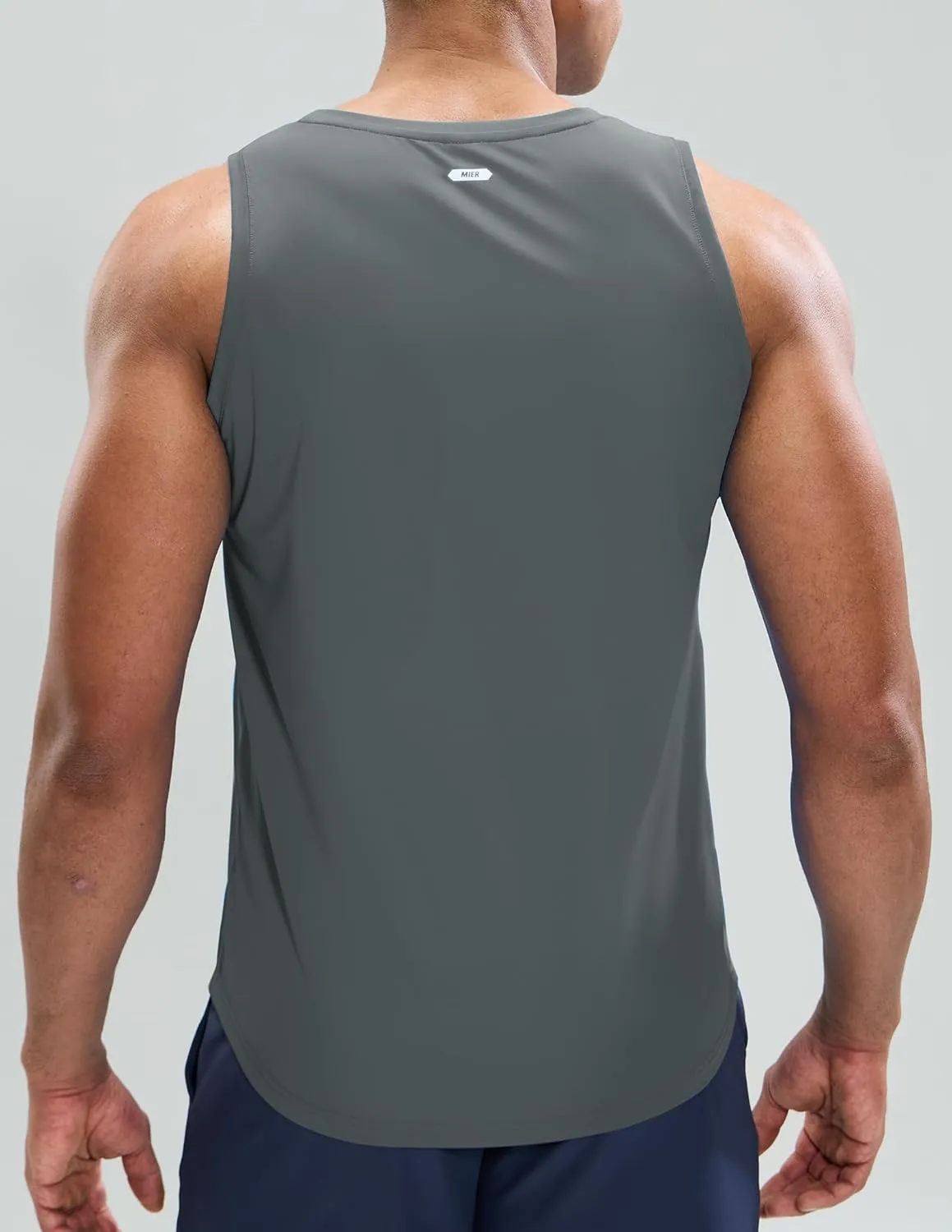 MIER Men's Tank Tops Workout Sleeveless Tee Shirts Muscle Athletic Gym Running Beach Tanks for Men, Quick Dry