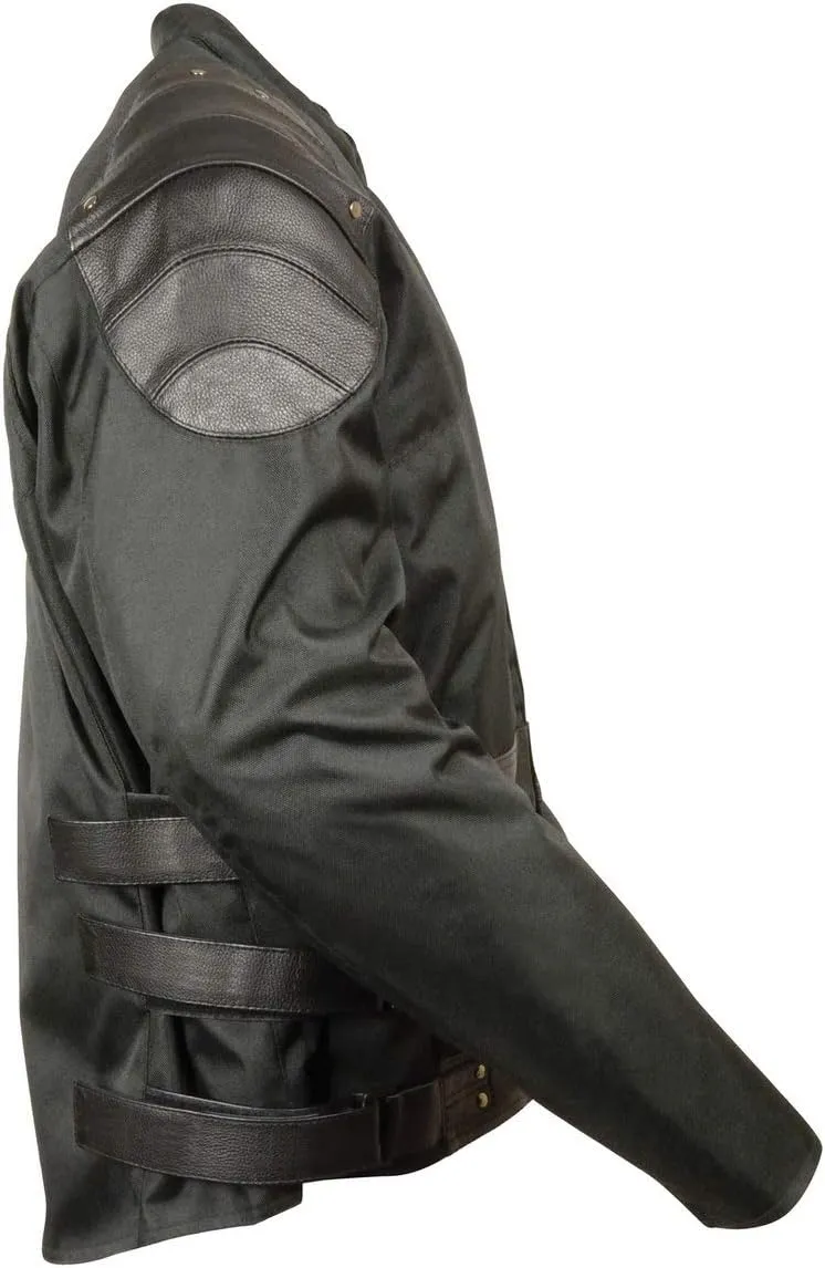 Milwaukee Leather Men's Armored Textile Motorcycle Rider Jacket-Year Round Wear - Large - Large