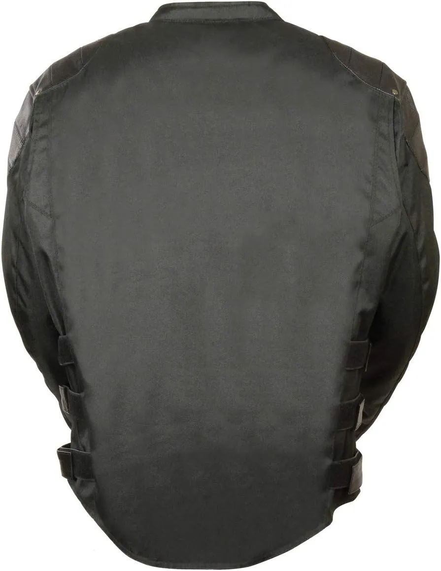 Milwaukee Leather Men's Armored Textile Motorcycle Rider Jacket-Year Round Wear - Large - Large