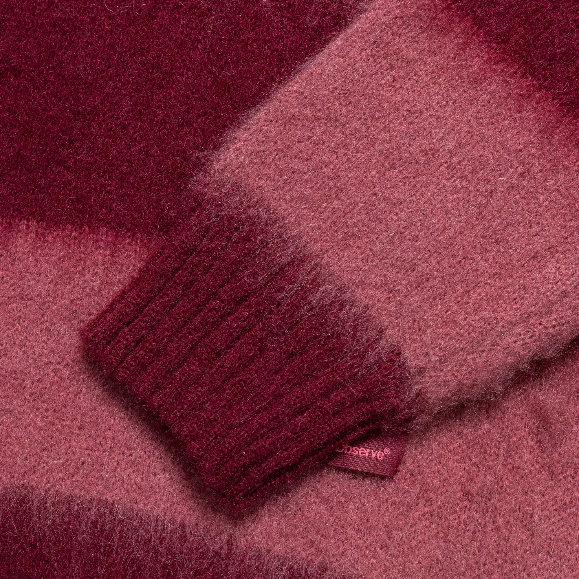 Mohair Striped Knit - Rose