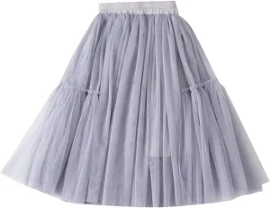 Moonker Little Child Girls Long Skirt Girls Tiered Ruffle Maxi Skirts Girls Soft Skirt Party Girl Skirt Easter
