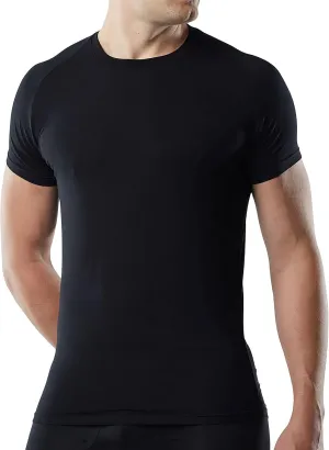 Mr. Davis Men's Bamboo Viscose Traditional Cut Crew Neck Undershirt - Stylish Crew Neck Undershirts for a