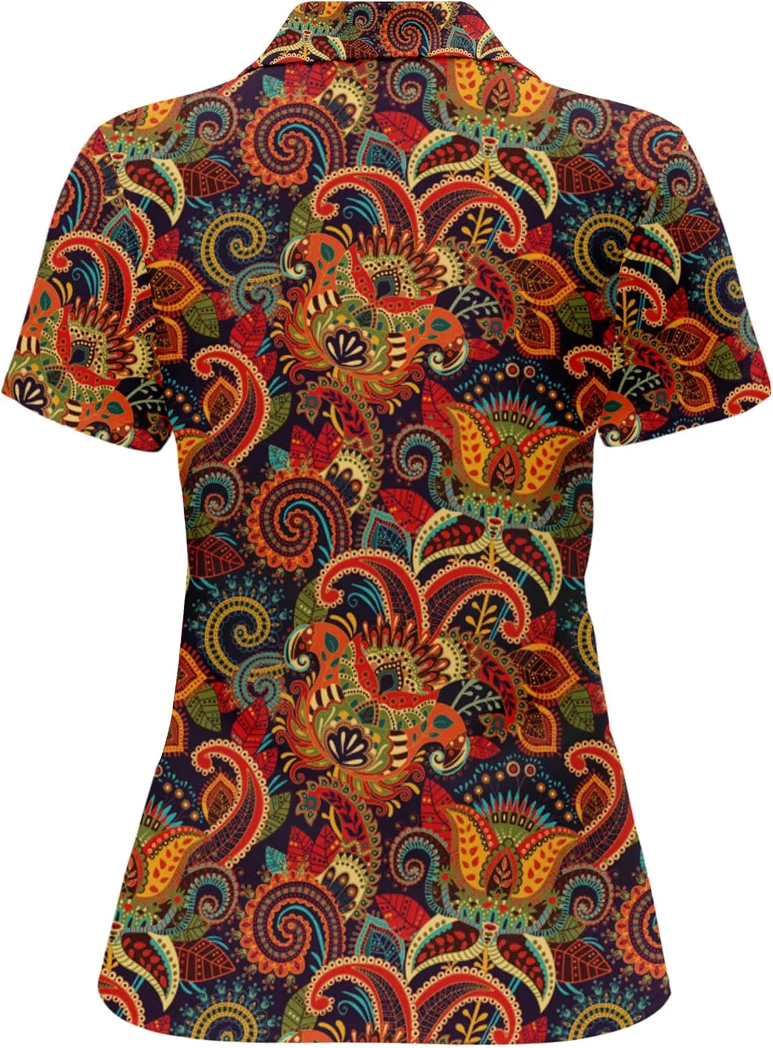 PAGYMO Funny Womens Golf Shirt Crazy Cute Print Moisture Wicking Short Sleeve Polo Shirts for Women