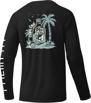 Palmyth Mens Fishing Shirts Sun Protection T-Shirts UV UPF 50  Long Sleeve Rash Guard Tee
