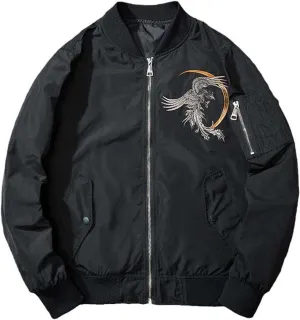 Phoenix Embroidery Spring Winter Jacket Men Ma-1 Pilot Coat Padded Yokosuka Sukajan Baseball Coat Japan Streetwear