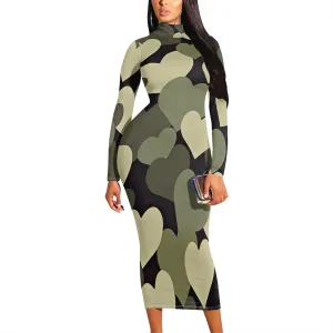 Plus Size Dresses for Curvy Women Sexy Tight Long Sleeve Party Bodycon Midi Dress Casual Elegant Basic Pencil Cocktail Dress
