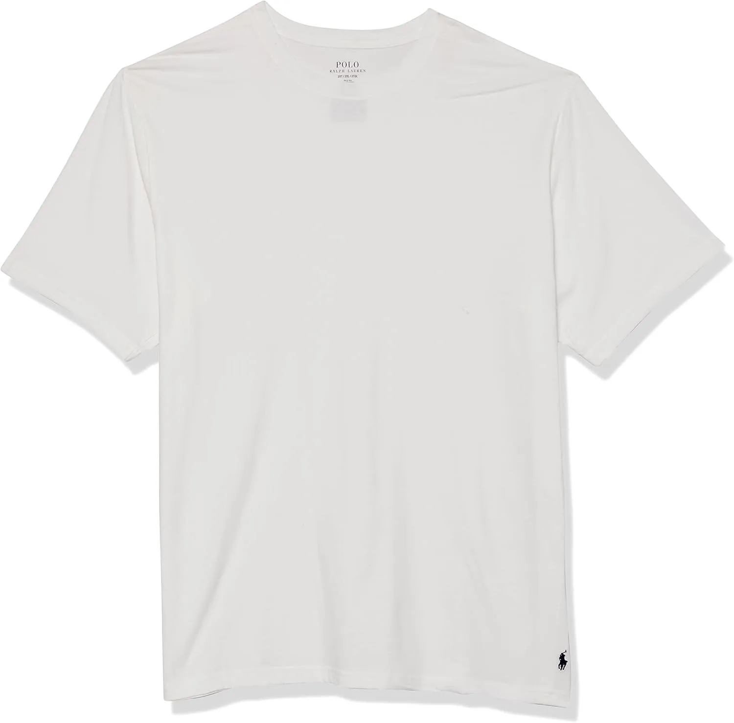 POLO Men's Classic Stretch Crew Tee Tall, White/Cruise Navy-3 Pack, 4X Big