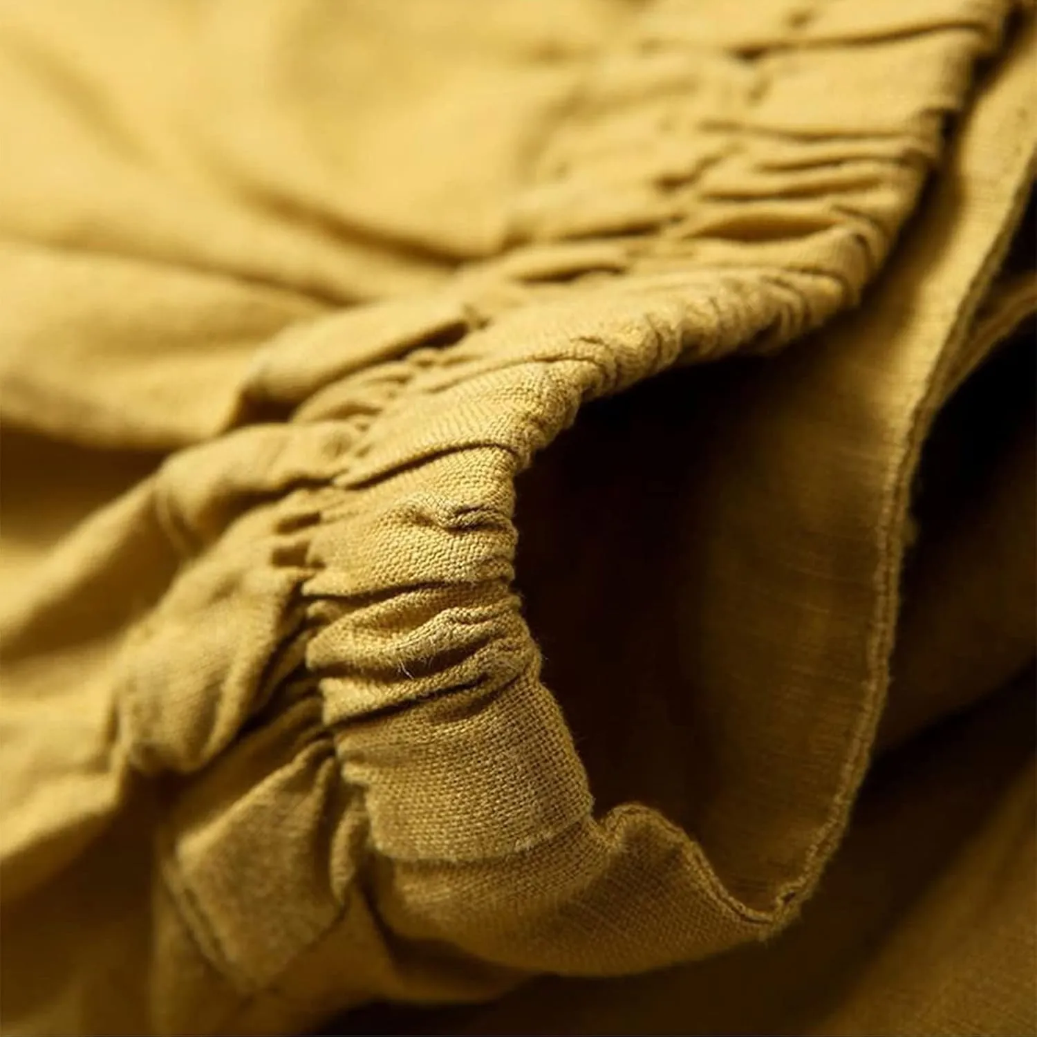 PTOLOCIF Cotton Linen Pants for Women Baggy Wide Leg Trousers Casual Patchwark Elastic Waist Harem Linen Pants with Pcokets