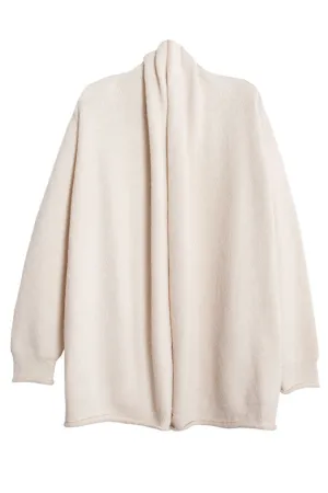 Raw White Taper Cardigan