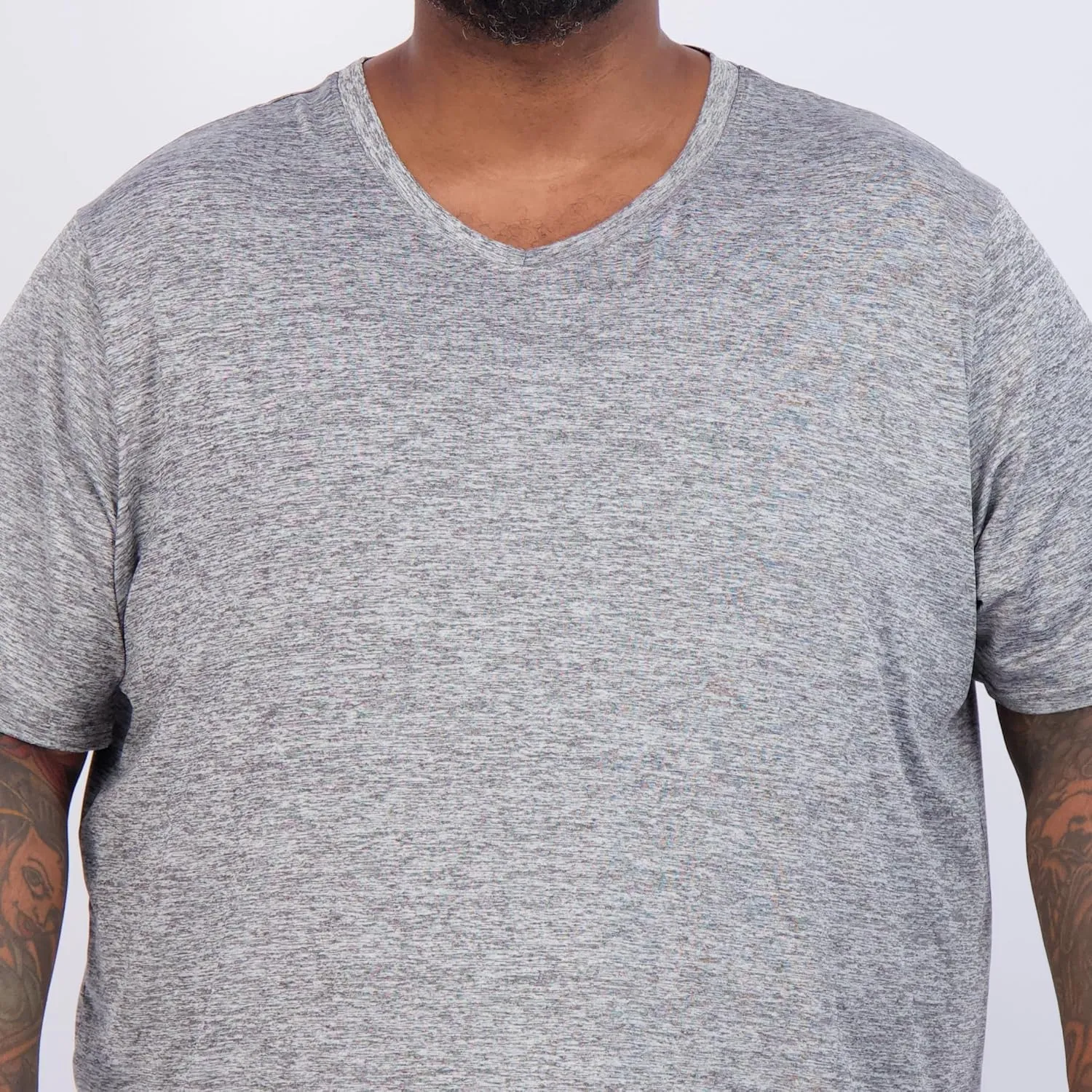 Real Essentials 3 Pack: Mens Big & Tall V-Neck Short-Sleeve Tech Stretch Dry-Fit T-Shirt (3X Tall-5X Tall)