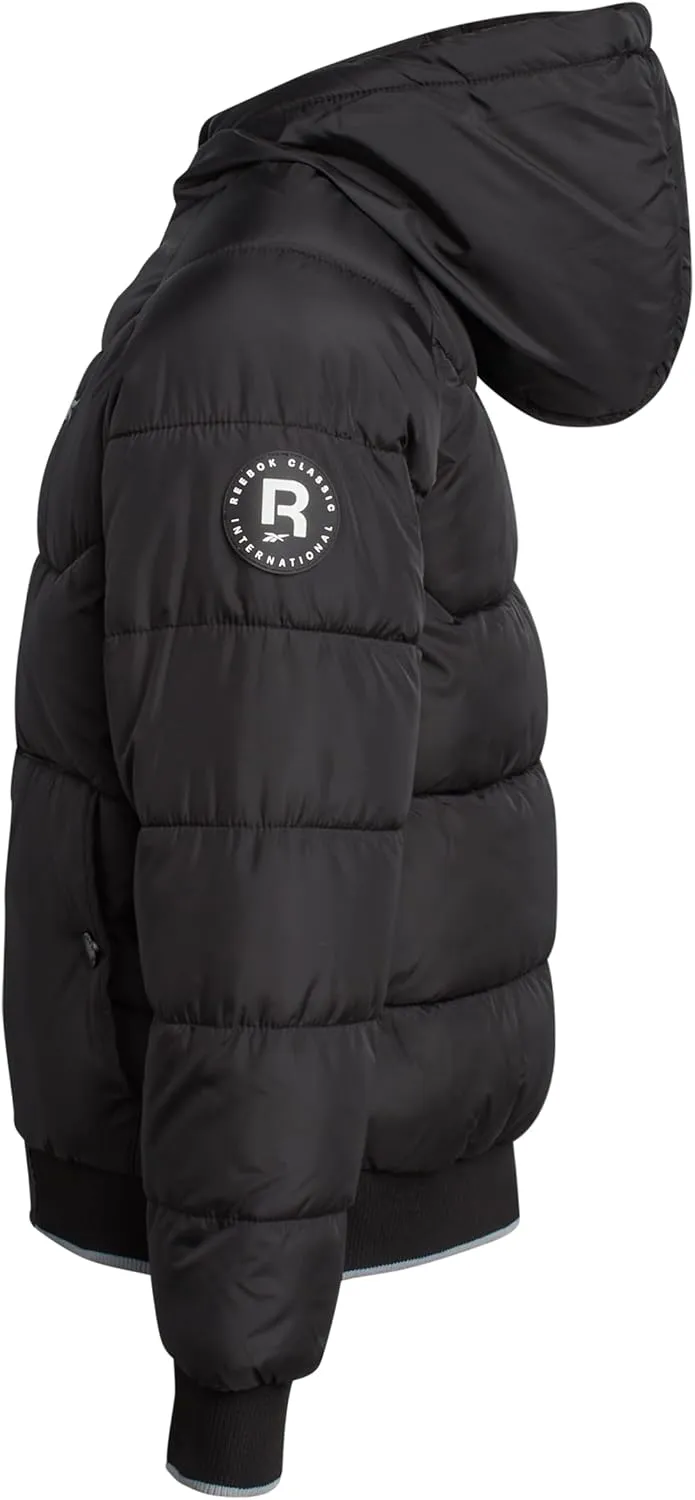 Reebok Boys' Winter Coat - Heavyweight Full Zip Up Quilted Puffer Snow Parka - Weather Resistant Ski Jacket for Boys (8-20)