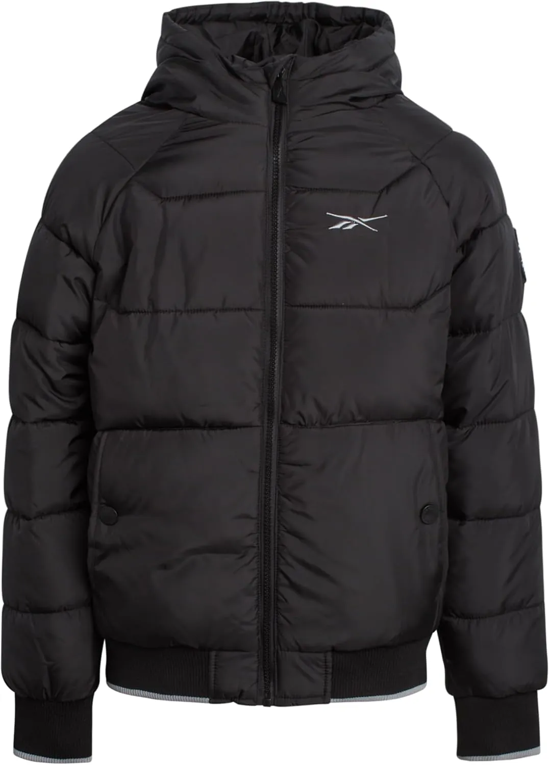 Reebok Boys' Winter Coat - Heavyweight Full Zip Up Quilted Puffer Snow Parka - Weather Resistant Ski Jacket for Boys (8-20)