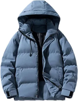 REHJJDFD Men Casual Down Cotton Coat Padded Jacket For Students Men Cotton Coat Jacket Men Solid Down Jacket