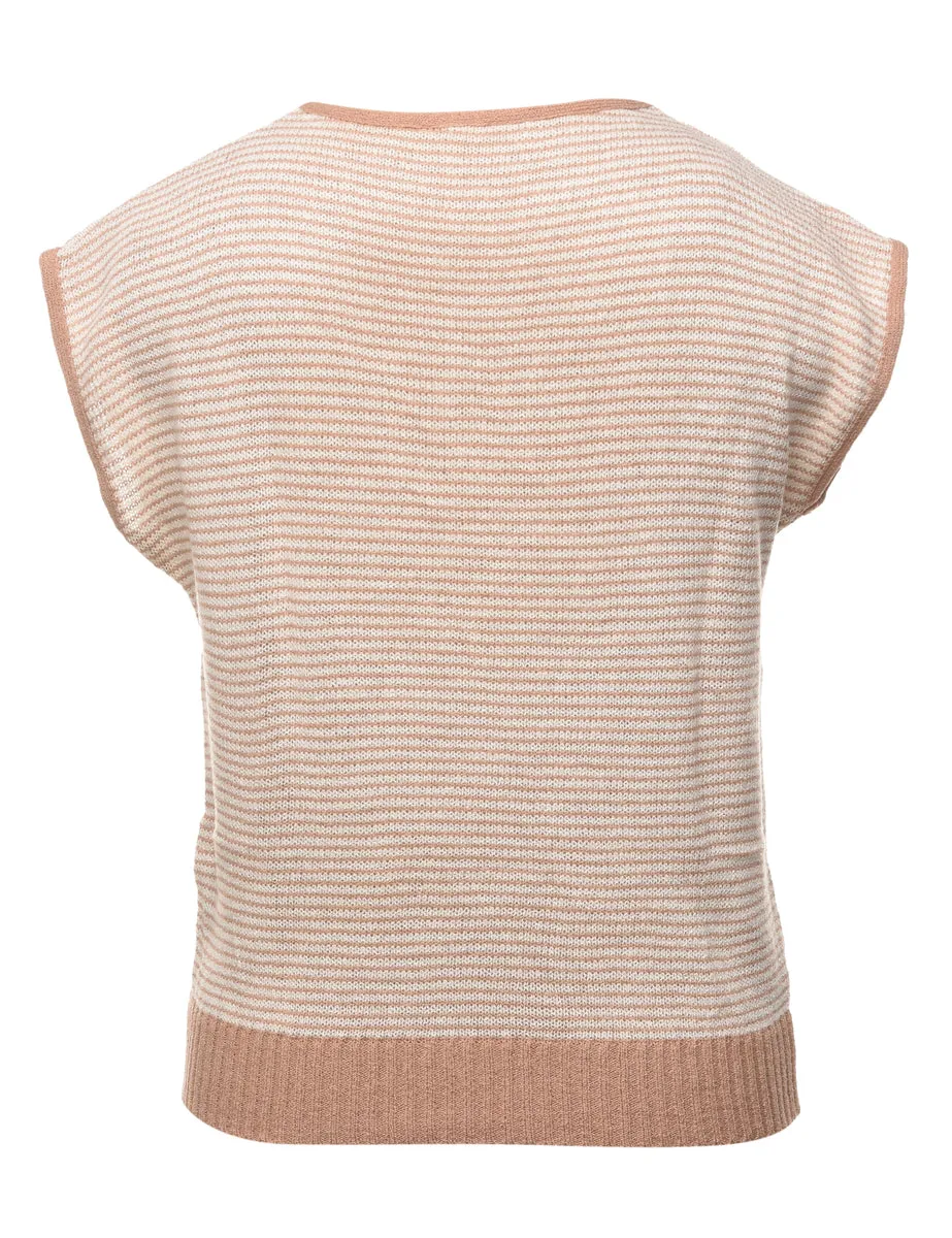 Short Sleeve Sweater Vest - M