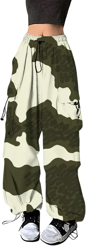 Straight Leg Pants Winter Bright Beach Palazzo with Pockets Barrel Pants Elastic Waist